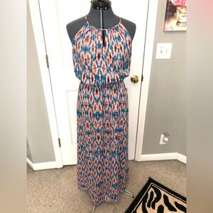 Collective Concepts orange/blue halter maxi M 61